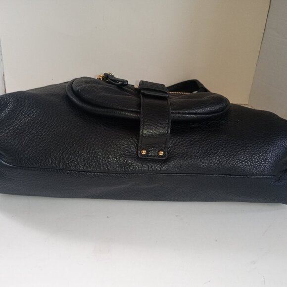 MICHAEL KORS "Austin" Black Pebbled Leather Hobo Shoulder Bag - Picture 11 of 16